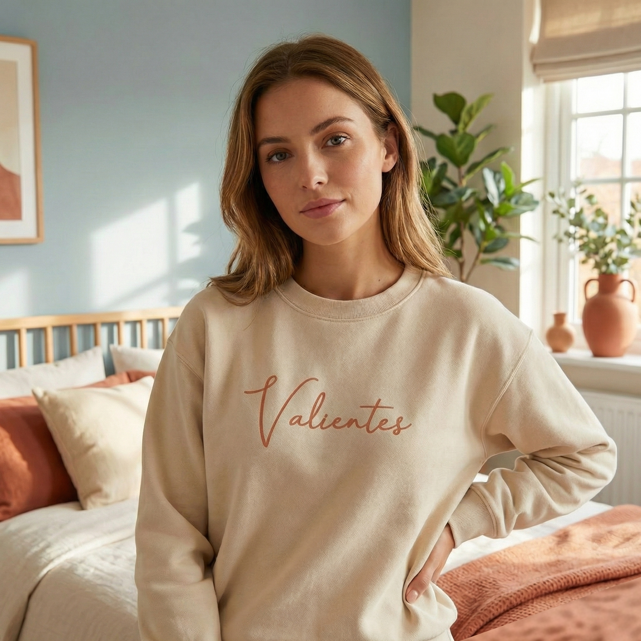 Letter Hoodie Sin Capucha