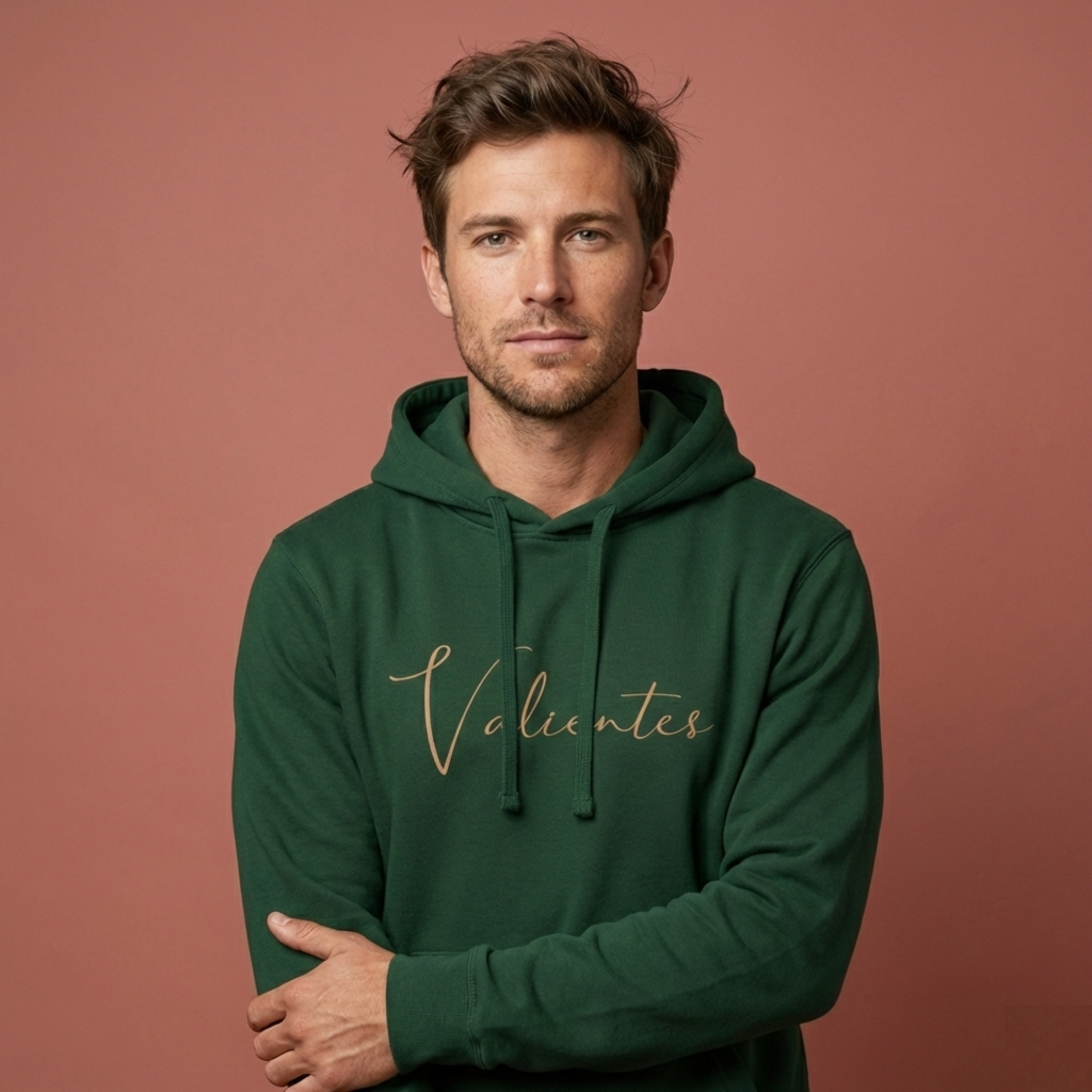 Letter Hoodie Verde